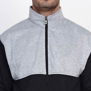 Ensemble de survêtement pour homme, fermeture éclair intégrale, respirant, 100% coton, deux pièces, streetwear décontracté d'hiver, service OEM, logo personnalisé pour homme - Product Image 5