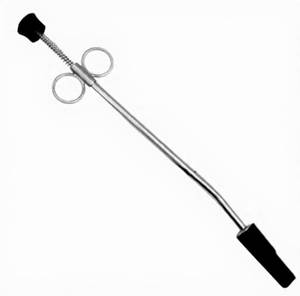 Pistolet de bétaillement vétérinaire droit en acier inoxydable 304, à pointe souple en caoutchouc, réutilisable, avec poignée à ressort à 2 anneaux pour le bétail (bovins) - Product Image 5