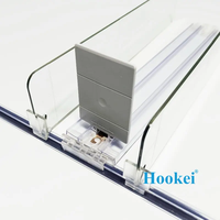 Hersteller Supermarkt Einzelhandel POP Kunststoff Transparente PVC-Kühlschrank-Regalteiler Gefrierschrank-Trennsystem für Regalware
