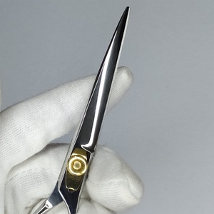 Ciseaux de barbier en acier inoxydable poli miroir, bord tranchant comme un rasoir, ciseaux de toilettage personnel pour hommes, ciseaux de coiffure pour droitiers - Product Image 1