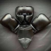 Ensemble de boxe professionnel personnalisé en cuir de vachette violet avec gants et équipement de boxe, haute qualité, service OEM personnalisé
