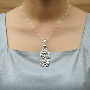 Pendentif floral vintage en argent sterling 925, plaqué or rose et or jaune, fait main, cadeau de Noël - Product Image 2