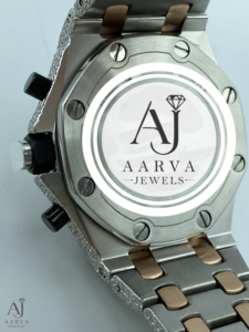AARVA JEWELS Montre de luxe pour homme en acier inoxydable, chronographe, quartz, analogique, fermoir pliant, boîtier rectangulaire, 42 mm, 20 mm - Product Image 5