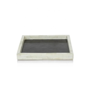 High Quality Modern Luxury Indian Handcrafted Resin Inlay Wooden Storage Square Tray Tableware Living Room <b>Bedding</b> Restaurants - Product Image 1