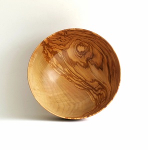 Tazón de Madera de Olivo Hecho a Mano, Ecológico, Duradero, Estilo Americano, Decorativo, para Ensaladas y Frutas, 1 kg - Product Image 4