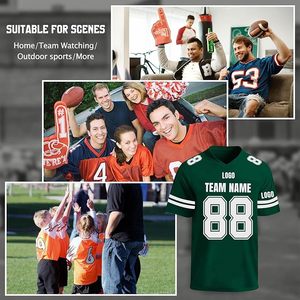 Maillot de football américain personnalisable pour homme grande taille, col en V, manches courtes, bretelles réglables, imprimé HD, polyester anti-humidité - Product Image 6