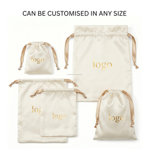 Custom Satin Dust Bags with Logo for Handbags Clothing Packaging Reusable <b>Drawstring</b> Storage Gift <b>Pouches</b> Satin Bags 18*16 inch - Product Image 3