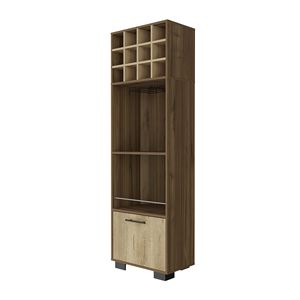Gabinete de bar Jackson con 12 botellas, 2 estantes y 1 cajón, modelo D0100H570S2, en color caoba y macadamia - Product Image 4