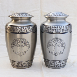 Trending Classic Aluminium Metal Modern Antique Adult Engraved Cremation Urns Keepsake for loved one Human Ashes - Product Image 5