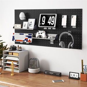 4 Ft. Black <b>Wall</b> Mounted Pegboard Organizer Kit Metal Toolboard for <b>Wall</b> <b>Storage</b> - Product Image 5