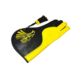Gants de fauconnerie respirants en coton et cuir pour oiseaux et piégeurs de faucons - Couleurs et logos personnalisables - Product Image 1