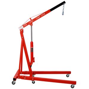 Sollevatore Elettrico Pieghevole in Acciaio Rosso da 2 Tonnellate con 6 Ruote in Ferro - Product Image 4