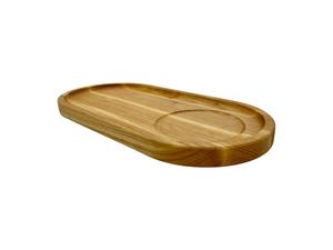 Bandeja de Madera para Servir Café y Té, Portavasos, Bandeja Ovalada Minimalista para Desayuno, Hecha a Mano, Ecológica, Multifuncional para Hoteles - Product Image 6