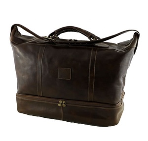 Sac de voyage week-end en cuir véritable, style classique haut de gamme, grand format, portable, style bandoulière, sacs de voyage en cuir - Product Image 1