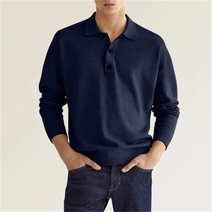 Camisa de Manga Larga para Hombre al por Mayor, 100% Algodón, Tejido de Punto Transpirable, Impresión Digital, Corte Regular, Color Sólido, Elegante - Product Image 5