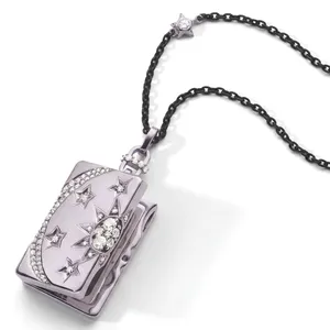 Pendentif personnalisé en diamant avec photo d'étoile, pendentif souvenir personnalisé, bijoux fins de luxe, cadeau, pendentif statement pour homme et femme - Product Image 4