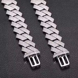 Cadena cubana de oro de 10k hecha a mano con incrustaciones de moissanita y diamantes, elegante, de 16mm, para hombre y mujer, estilo hip hop, collar y pulseras con dijes - Product Image 4