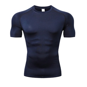 Camiseta Deportiva de Compresión de Manga Corta para Hombre, Color Morado, Secado Rápido, Corte Ajustado, Cuello Redondo, para Entrenamiento Atlético - Product Image 4