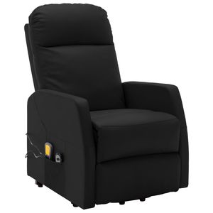 Fauteuil de massage noir à dossier inclinable - Product Image 2