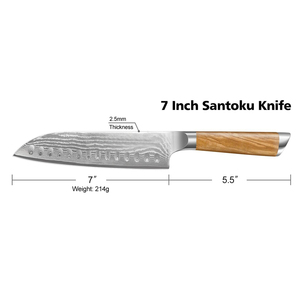 ชุดมีดเชฟเหล็กดามัสกัส ระดับมืออาชีพ เหมาะสำหรับเชฟ ร้านอาหาร และสตูดิโอทำอาหาร - Product Image 5