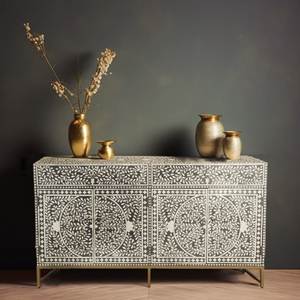 Bone Inlay Handmade Storage Green Striped Pattern Modern Luxury <b>6</b>-<b>Drawer</b> Dresser for Bedroom Living Room Chest <b>Drawers</b> - Product Image 3