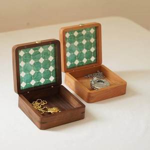 Custom Vintage Wood Jewelry <b>Box</b> Handmade Magnetic Closure Portable Square Design Jewelry <b>Box</b> <b>Storage</b> <b>Drawer</b> <b>Box</b> Home Decoration - Product Image 2