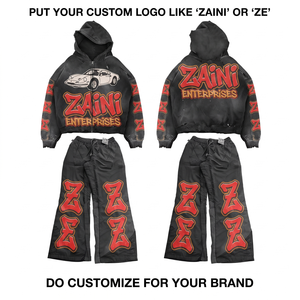 ชุดเซ็ตแทรคสูทผู้ชาย ZAINI สำหรับฤดูหนาว ผ้าฟลีซคอตตอนพรีเมียม 350gsm ระบายอากาศได้ดี สีชมพูพื้น แบบครอป พร้อมปักโลโก้ตามสั่ง - Product Image 1