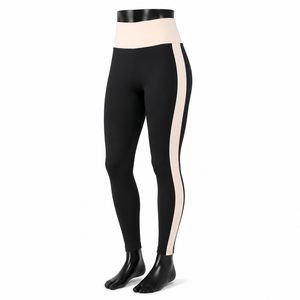 Leggings de sport pour femmes de haute qualité, sans couture, taille haute, avec cordon de serrage, couleur unie, longueur intégrale - Product Image 1
