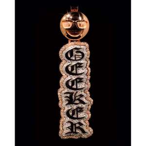 จี้มอยส์ซาไนต์ VVS สไตล์ฮิปฮอป ตัวอักษรแนวตั้ง ชื่อสั่งทำ เงินแท้ 925 ประดับเพชร สำหรับเขา/เธอ อินเดีย - Product Image 1