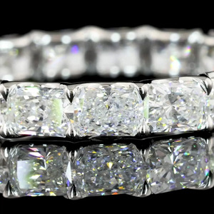Anillo de Compromiso y Matrimonio Clásico con Diamante Cultivado en Laboratorio, Corte Radiante, en Oro de 10K, 14K, 18K, Plata 925, 935, Regalo - Product Image 2