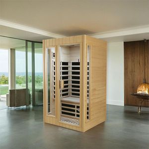 Sauna a Infrarossi per Due Persone in Legno di Hemlock con Funzione di Incasso nel Tetto - Product Image 3