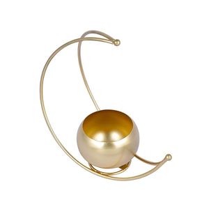Minimalist Metal Tabletop <b>Vase</b> with Curved Arc Design Handmade Decorative Flower Pot for Home Interior - Product Image 4