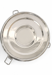 Stainless Steel <b>Round</b> Food Container 18cm Diameter Airtight Leak Proof Single Compartment Tiffin <b>Box</b> - Product Image 2