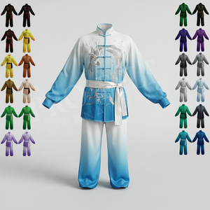 Uniforme de Tai Chi de Talla Grande con Logotipo Personalizado, Nuevo Diseño en Oferta, Uniforme de Karate Ligero de Manga Larga, Sólido y Liso - Product Image 1