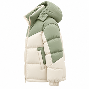 Chaqueta de Invierno para Hombre y Mujer, Tejido de Lona Transpirable, Cuello Alto, Relleno Grueso de Poliéster, Capucha Desmontable, Abrigo Cálido - Product Image 6