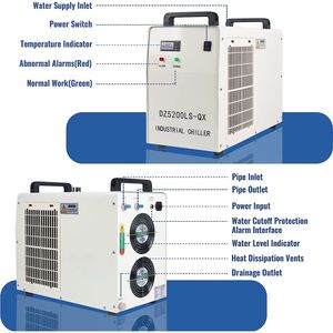 Enfriador de Agua Industrial de 6L para Máquinas de Grabado y Corte Láser de CO2 de 40W-150W, 4.23gpm, 4.5-7A, Corriente de 80W, 130W, 60W, 40W - Product Image 3