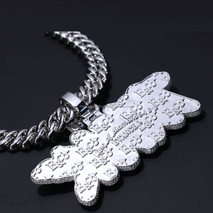 จี้ชื่อฮิปฮอปที่น่าทึ่งพร้อมดีไซน์3D ที่กำหนดเองทำด้วยเงินสเตอลิงกับ VVS เพชรโมอิสซาไนต์งานฝีมือที่สวยงาม - Product Image 5