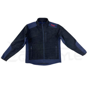 Veste tactique coupe-vent en polaire bleue, veste softshell pour la randonnée avec broderie personnalisée, vente en gros de vestes pour la randonnée, le camping et les activités de plein air - Product Image 1