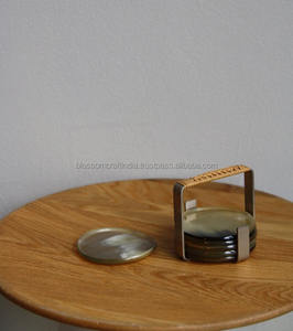 Juego de Posavasos de Cuerno Orgánico Elaborado a Mano, Calidad Deluxe para Hoteles, Restaurantes, Bares, Cafeterías, Hogares, Decoración de Mesa, Protección - Product Image 1