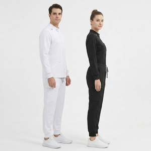 Medical Scrubs 2 Piece Set Unisex \ Surgical Tracksuit <b>Nursing</b> Doctor's \ Stand Collar-Neck Scrub Shirt & Jogger <b>Trouser</b> - Product Image 6