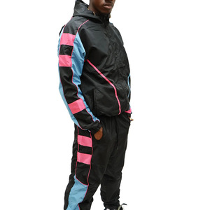 Custom <b>Men's</b> Custom Plus Size Soft Shell Sport Suit Nylon Windbreaker <b>Jacket</b> with Training Pants Windproof <b>Track</b> <b>Jacket</b> Ensemble - Product Image 2