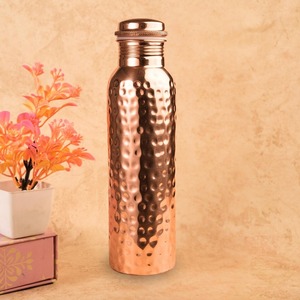 Factory Offer Handcrafted Pure Copper <b>Water</b> <b>Bottle</b> Leak-Proof Metal Sports <b>Bottle</b> Reusable sports <b>bottle</b> - Product Image 5