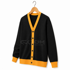 <span class=keywords><strong>Cardigan</strong></span> in <span class=keywords><strong>Lana</strong></span> e Acrilico Cosh International, Abbigliamento Greco, Maglione Lavorato a Maglia con Ricami, <span class=keywords><strong>Cardigan</strong></span> da Donna <span class=keywords><strong>Nero</strong></span> e Giallo - Product Image 3