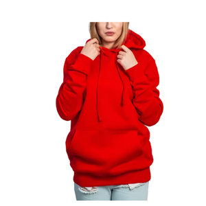 Sweat-shirt à capuche oversize en molleton de coton pour femme, avec épaules tombantes, personnalisable par broderie, modèle vierge - Product Image 1