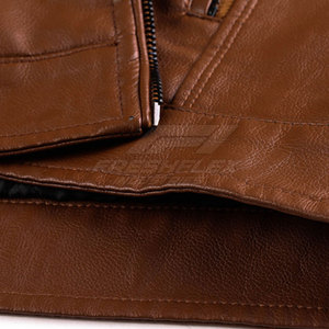 Chaqueta de Cuero Casual de Invierno para Hombre, Hecha en Pakistán, de Alta Calidad, con Cierre, Servicio OEM, Diseño Personalizado y Bolsillo en el Pecho - Product Image 5
