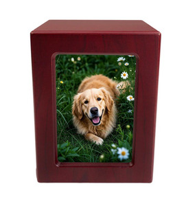 โกศบรรจุอัฐิสัตว์เลี้ยงแบบทำมือ สไตล์อเมริกันสมัยใหม่ ทำจากไม้ธรรมชาติ เป็นมิตรกับสิ่งแวดล้อม สำหรับงานศพสัตว์เลี้ยง - Product Image 1