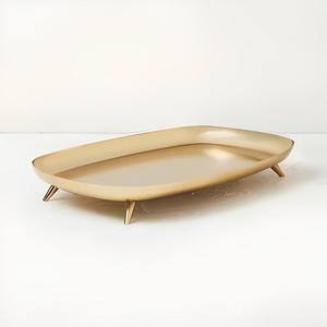 Bandeja Rectangular de Latón Dorado Hecha a Mano de Primera Calidad para Servir Aperitivos y Decoración, Decoración para el Hogar, Hotel y Restaurante - Product Image 1