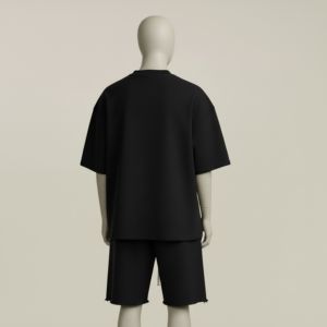 Conjunto de Ropa Casual de Verano para Hombre, Estilo Urbano, Camiseta de Manga Corta de Color Sólido con Pantalones Cortos, con Diseño Personalizado - Product Image 6