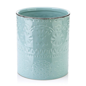 Portautensilios de Metal Cobre Antiguo con Patrón Martillado Grande Estilo Rústico para Decoración de Cocina y Encimera a Precio Mayorista - Product Image 6