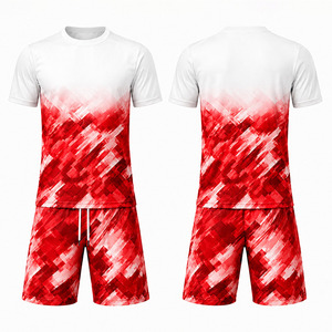 Conjunto de Uniforme de Fútbol Sublimado Personalizado de Alta Calidad, Jersey Unisex con Cuello Redondo, Secado Rápido, Transpirable, 100% Poliéster, Manga Corta - Product Image 2